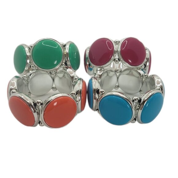 Women's Stretch Colorful Fashion Bracelets, #1 - Picture 1 of 14
